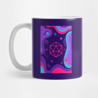 Cyberpunk Funky D20 Dice Tabletop RPG Mug